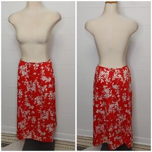 Vintage Vali floral midi skirt size S